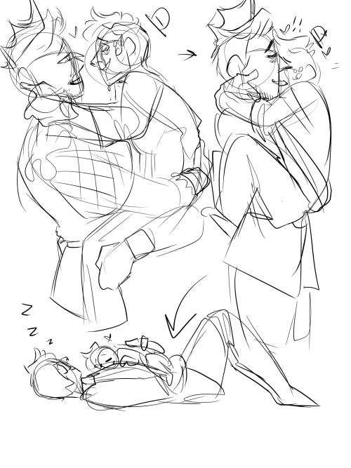 sweetest-honeybee:some rough angsty kingceit doodles bc reasons imma sleep now