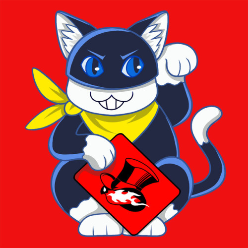 littlemissviart:Meow-varlous! You’ve come across a Morgana Lucky Cat! He will bring you good luck 