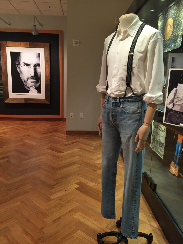 Levi Strauss bought a pair of Steve Jobs’s signature 501 jeans for their archives. Those jeans and a black mock turtleneck were Jobs