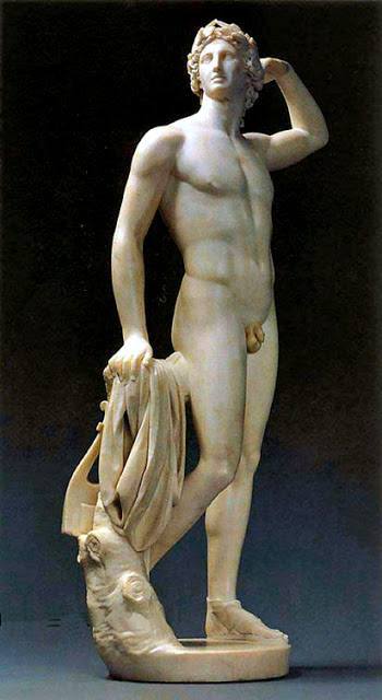 enchantemoimerlin:    Antonio Canova (1757-1822)     Apolo coronandose a si mismo