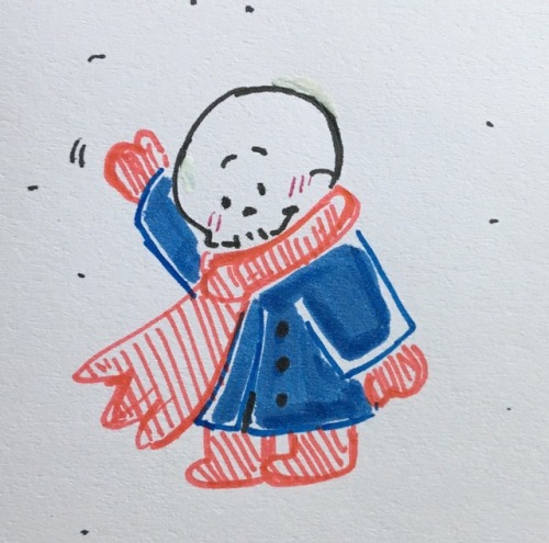 A Whole Half A Page Of Very Tiny Bab Paps Enjoying Snow!