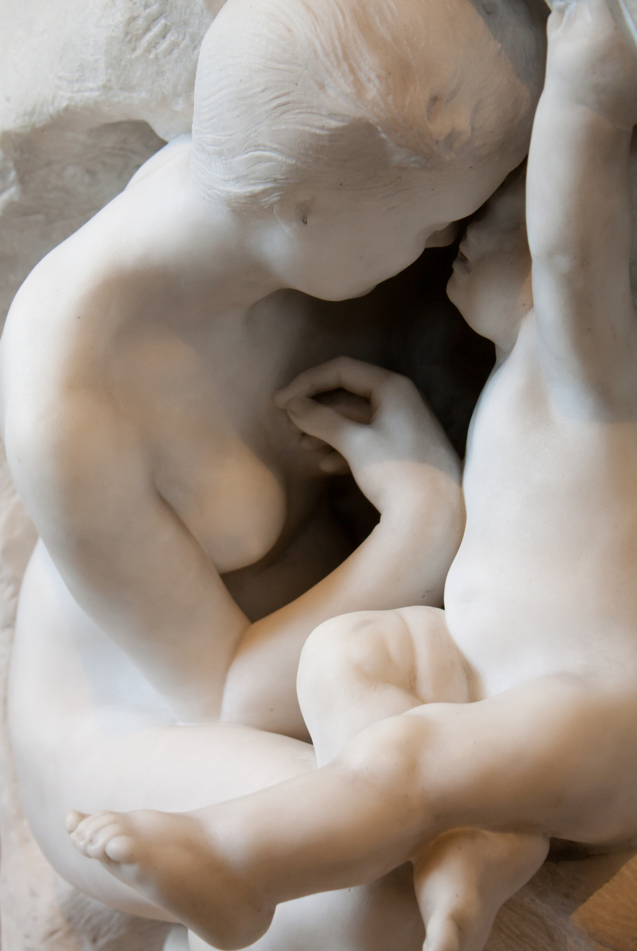 iareart:  Young Mother in the Grotto, Auguste Rodin, 1891. Detail.Marble version
