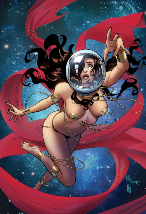 prismatika:Maria Sanapo variant art for Barbarella / Dejah Thoris #1 (2019)