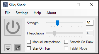 A free and open source mouse and tablet stabilizer.Releases/Downloads: https://github.com/stoicshark/silkyshark/releases  Minimum System and Hardware RequirementsWindows 8.1, Windows 101 GB Ram2.0 GHz Processor.NET Framework 4.5.2 (or better)  Silky Shark