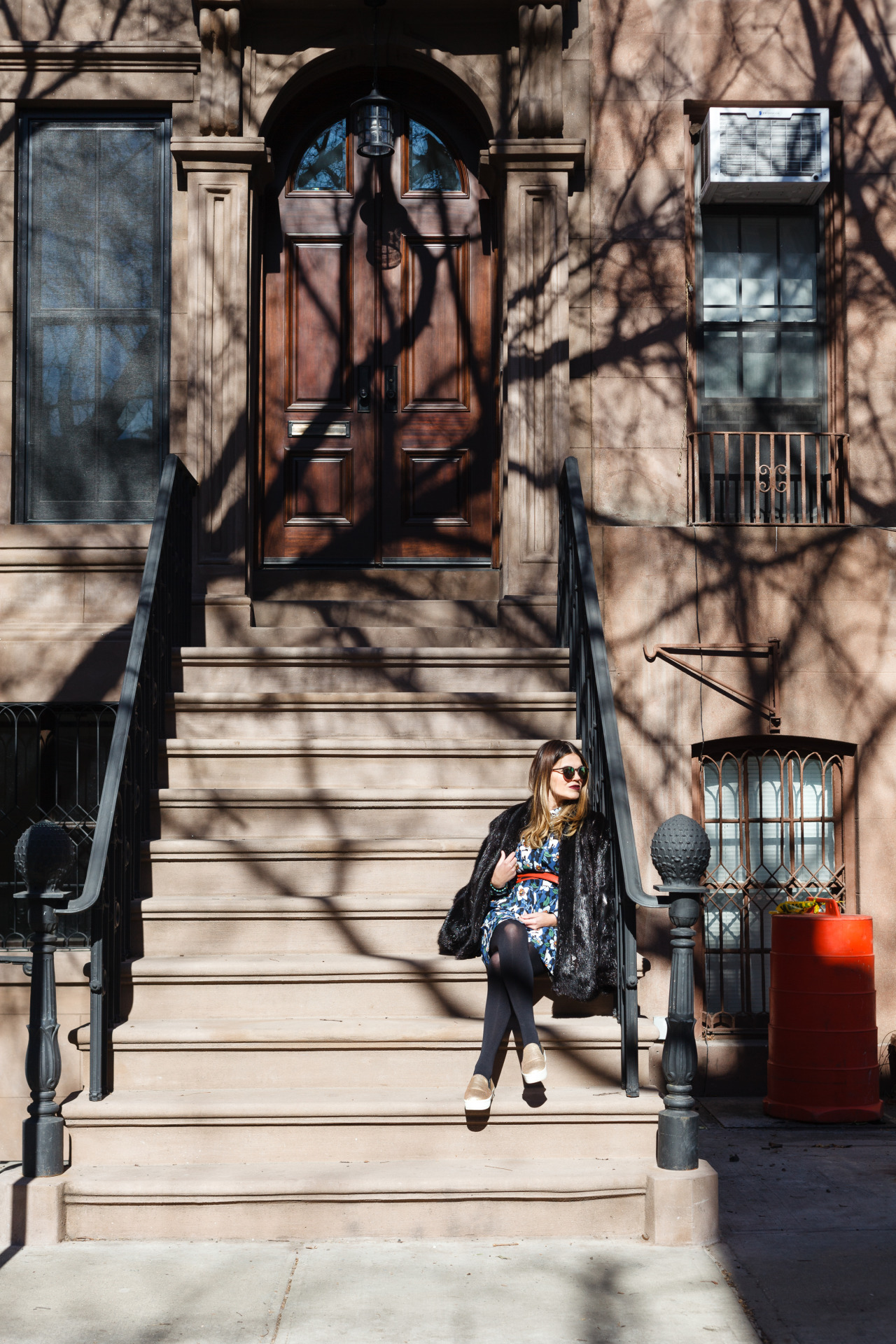 Straight stoop chillin, relxain, all cool.
Kathy Buccio in West Village. February 2016.