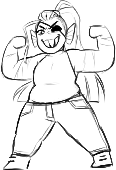 toxicgummy:  smol chubby undyne and alphys from the stream 