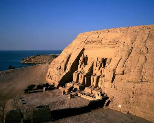 The Great Temple of Ramesses II at Abu Simbel, 13th century BC. Lower Nubia, Aswan