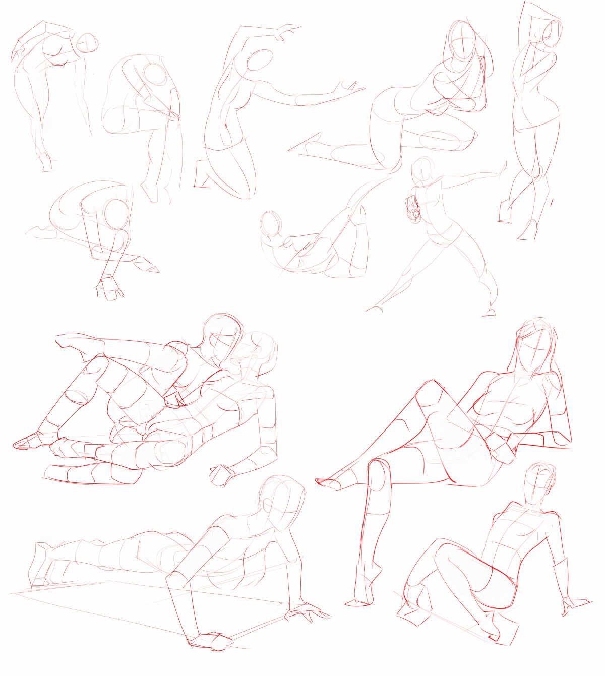 I am having hard time drawing 3d forms in space. Maybe because I only study from