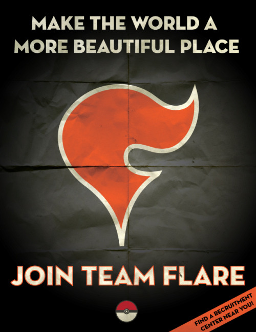 prophet-0f-fluff:puff-to-tuff:All the Pokemon Evil Team Recruitment Posters. Now with Team Flare. En