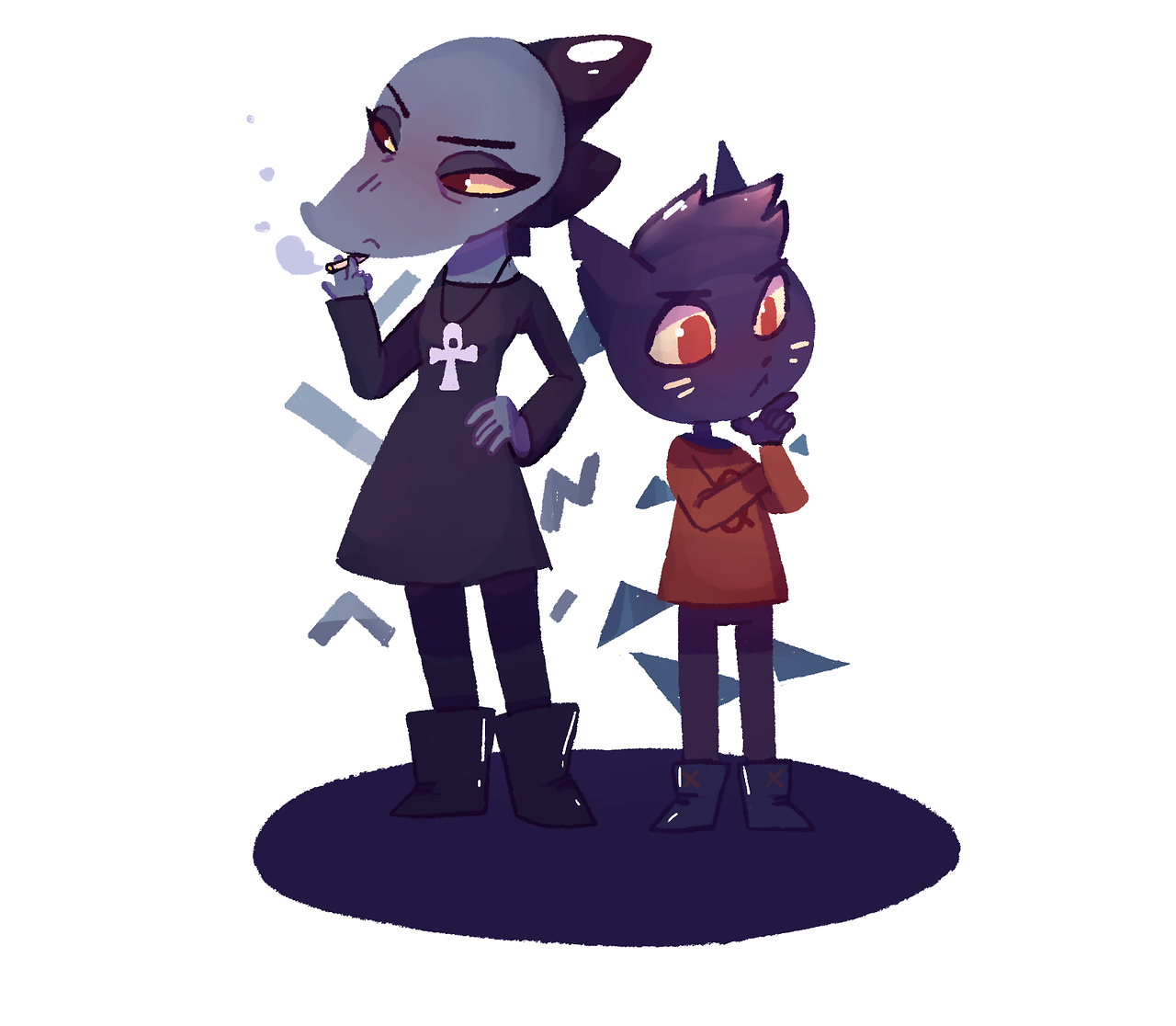 drawberryjams:Mae and Bea from Night in the WoodsHavn’t played this yet but got