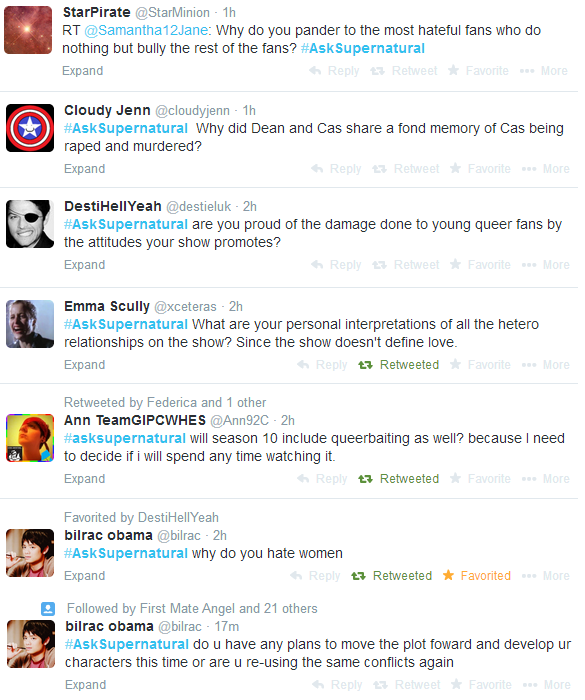 coolator:  deancasotp:  Some gems from the #AskSupernatural tag    damn