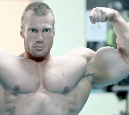 Handsome, with mounds of muscles and awesome pecs and nips - WOOF