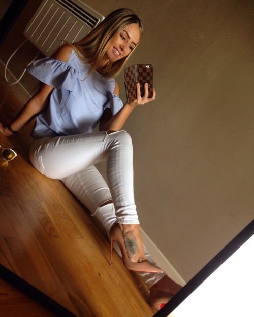 Frill top - Dorothy Perkins Jeans - Asos Heels - Louboutin - So KateInstagram - gabriellegrace9