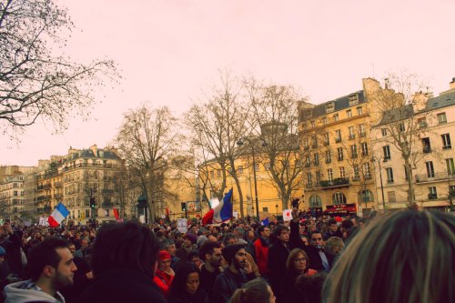 Charlie is everywhere, and Paris could not get any more united. The marche républicaine was today at