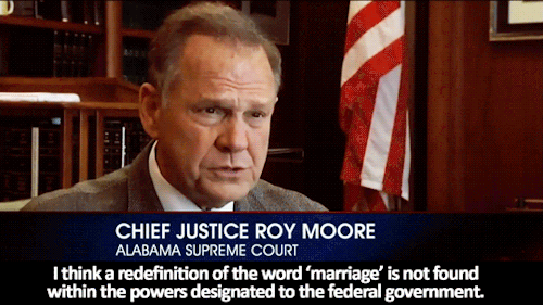 sandandglass:Jon Stewart looks at thedecision of Roy Moore, Alabama’s Chief Justice, to defy a Supre