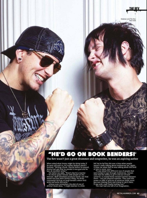 Metal Hammer UK, Dec. 2019 issue &ndash; Avenged Sevenfold&rsquo;s Jimmy Sullivan.