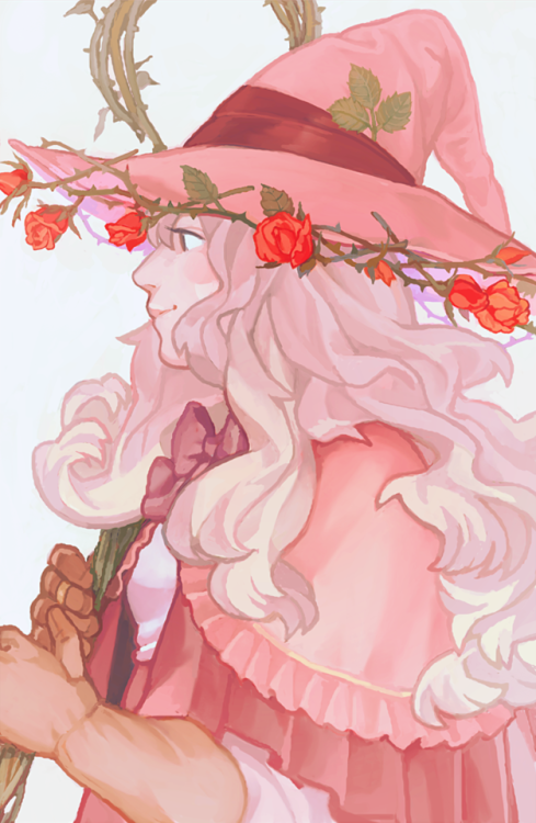 gaybravado:Rose witch! I want to draw more cute girls this year.