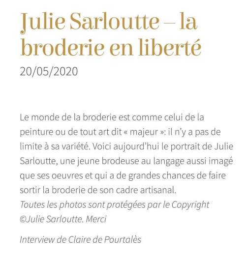 Un grand merci @letempsdebroder pour l'interview ❤️❤️❤️ . www.letempsdebroder.com/portraits/