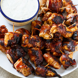 lustingfood:BBQ Bacon Chicken Bites