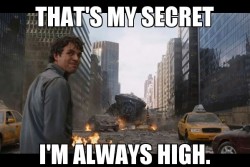 thedailymeme:  My friend asked how I handle myself when I’m high in front of people.