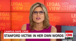 uproxx:  A CNN Anchor Gets Emotional While Reading The Stanford Rape Survivor’s Devastating Letter In Its Entirety Ashleigh Banfield barely made it through this horrific letter, which must be heard. View on Uproxx  This is sick
