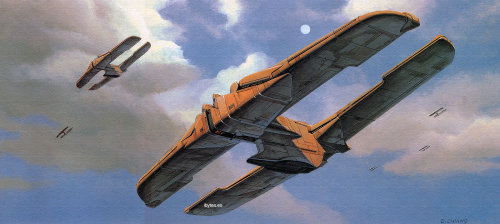 fuckyeahspaceship:Beautiful Star Wars, Episode I spaceship concept art by brilliant Doug Chiang.