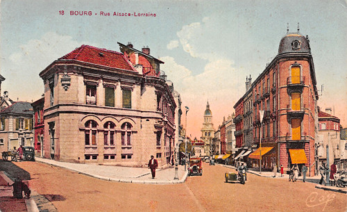 Une jolie carte postale de Bourg-en-Bresse, Rue Alsace-Lorraine, Ain.