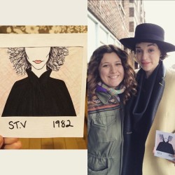 esthtehaim:  Annie likes Taylor Swift so I made her a 1989 polaroid. I just met St. Vincent??? 😱💕 (at The Danforth Music Hall)