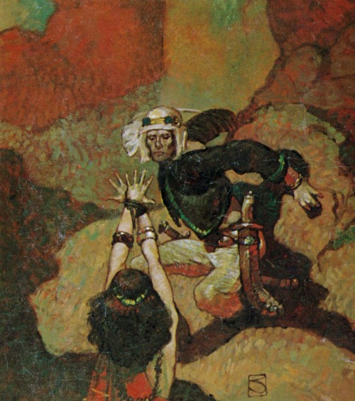 boomerstarkiller67:  Fantasy Worlds of Robert E. Howard - art by Jeff Jones (1976) 
