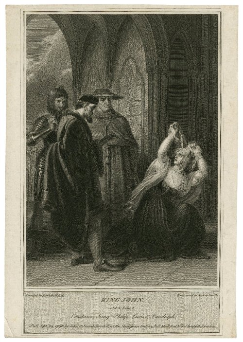King John. Act 3, Scene 4. Constance, King Philip, Lewis, &amp; Pandolph. Engraved by Anker Smith, a