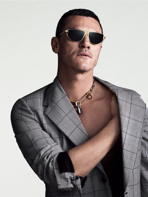 luuuuuke-evans: Luke Evans photographed for Versace eyewear. - (x)