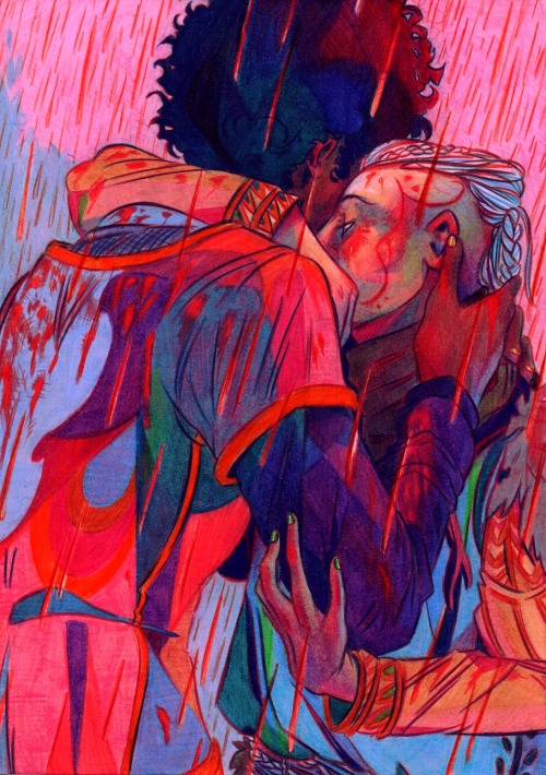 the-nothing-maker:I had thegreat honour to draw a commission for @perplexingly of Mordred and Galaad