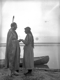 yesterdaysprint:Young couple, Waterhen River, Saskatchewan, 1931