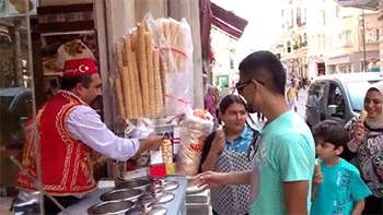 frustration-squared:  kung-foofighter:  eytancragg:  anthramen:  I have felt first-hand the very wrath of the Turkish ice-cream man.  The trolliest ice cream man to ever live. And look at that fucking majestic mustache.  O.O  oh my god 