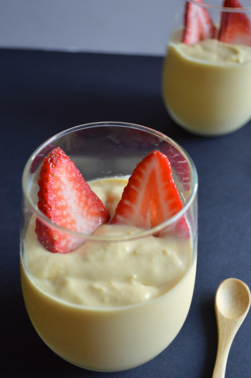 happyvibes-healthylives:  Vegan Mango Pineapple Mousse 