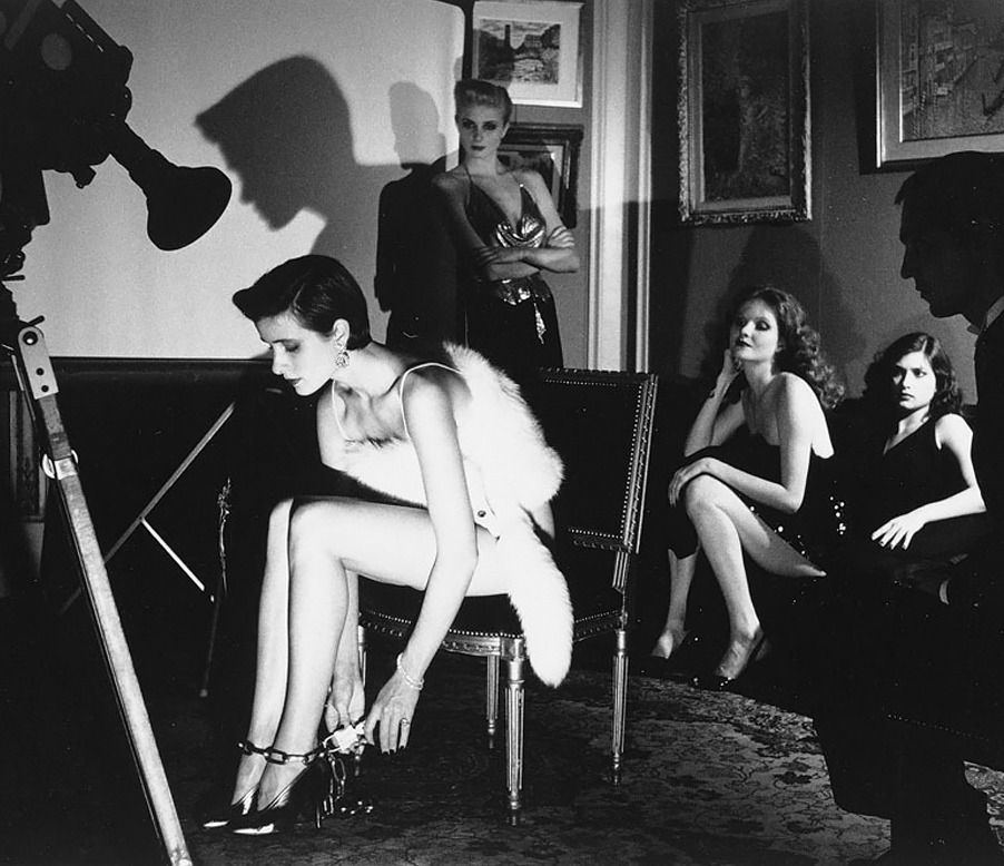 lelaid: Fashion Model in Chains by Helmut Newton, Paris, 1976