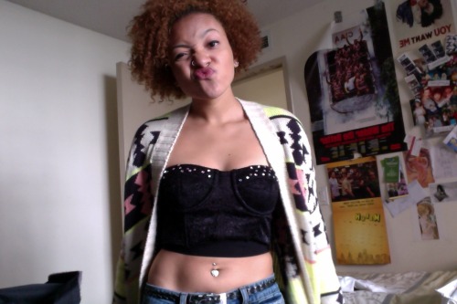 blasianxbri: before I went to class this morning afternoon. mainly cause you can see my nose ring p