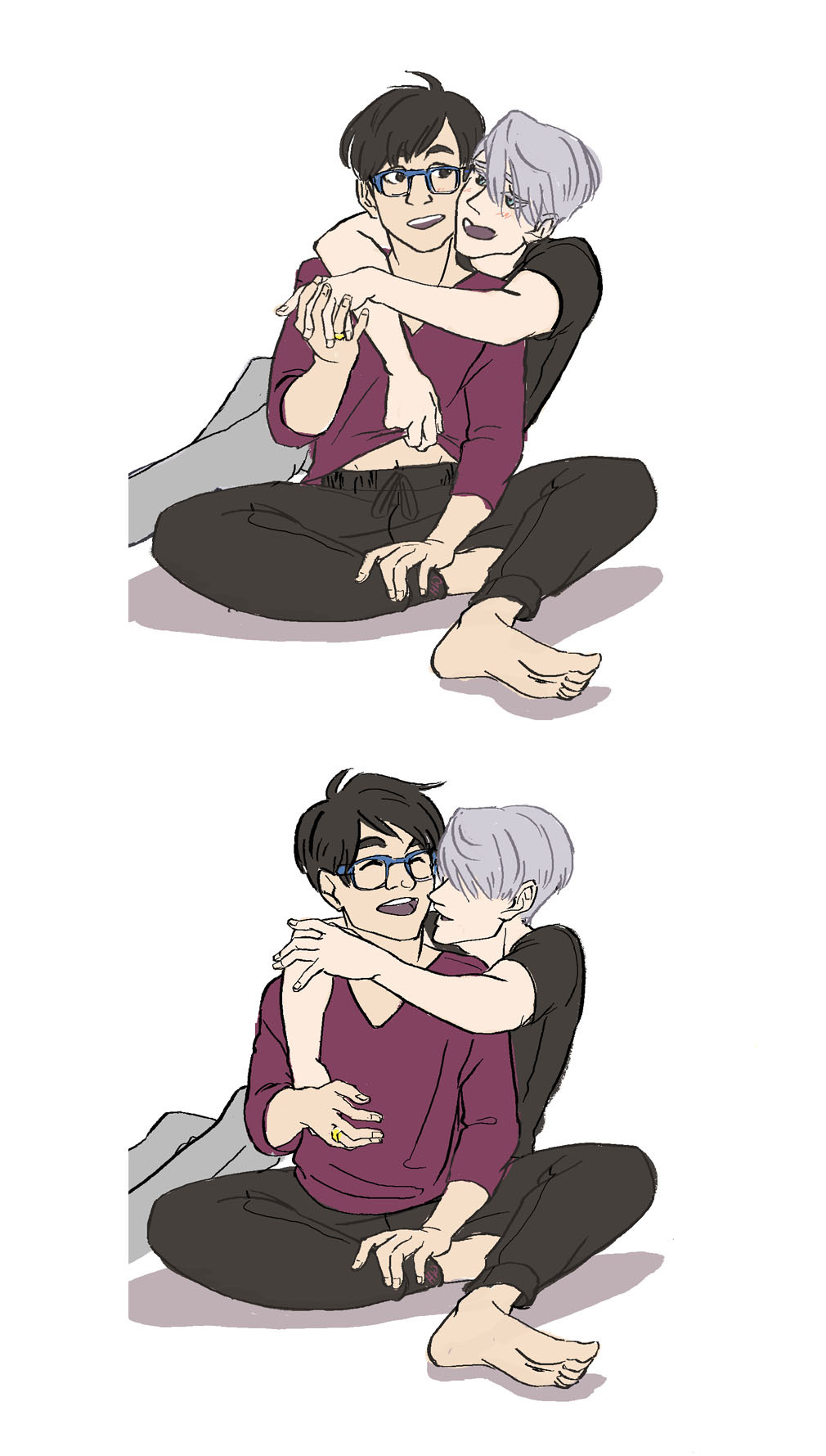 hello-draw:  totorororo:  Season 2 should just be Yuuri wearing Viktor’s shirts
