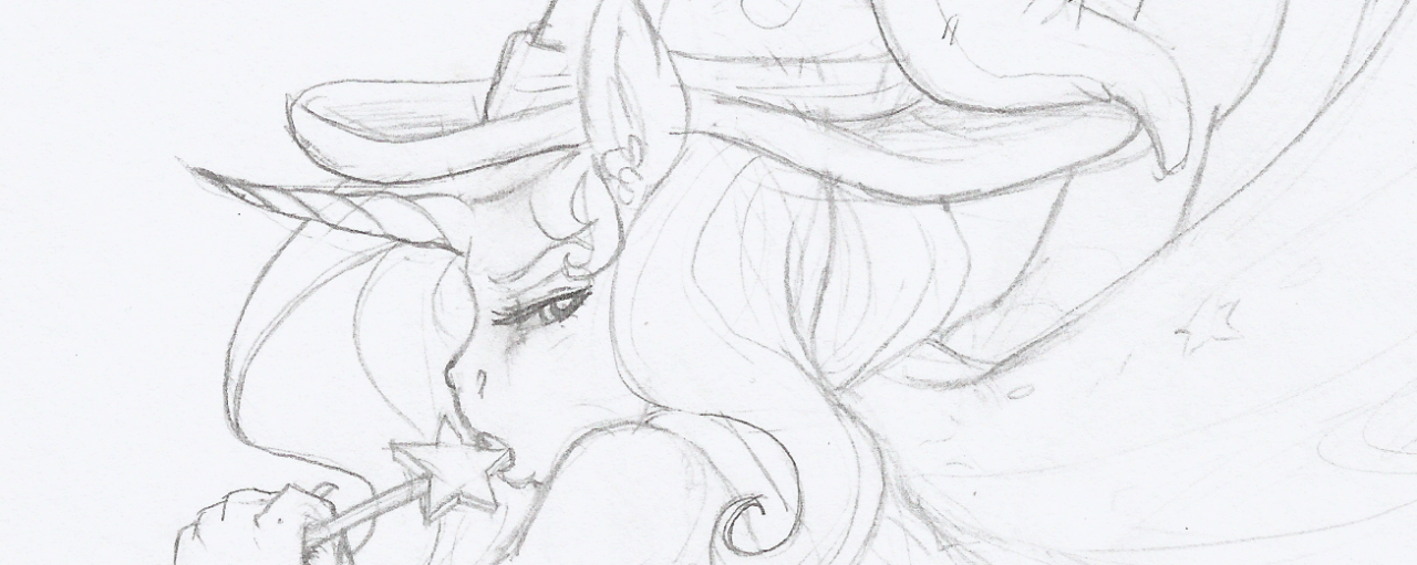 Teaser of a fun October sketch featuring Trixie, suggested by the-smiling-ponyThis