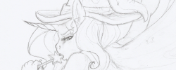 Teaser Of A Fun October Sketch Featuring Trixie, Suggested By The-Smiling-Ponythis