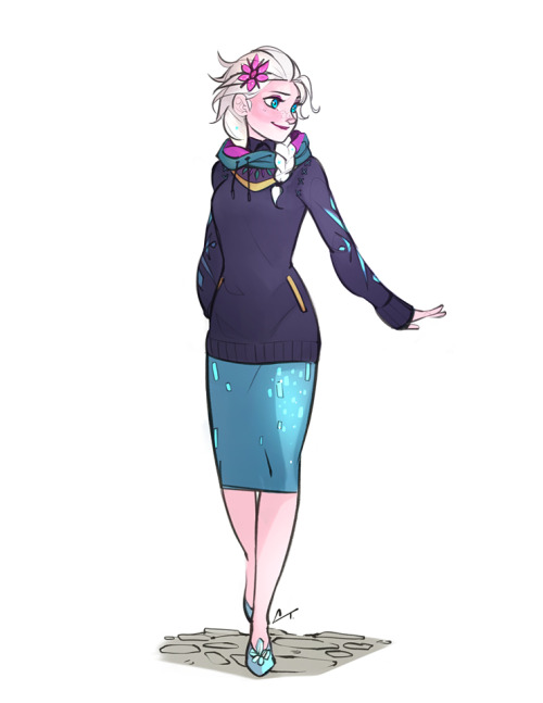 charlestan:I was bored? :xEdit: Changed the colour of Elsa’s hoodie to match her coronation dress in