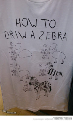 srsfunny:  Probably the best zebra shirt