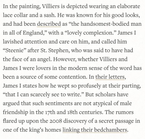 runawayrat:  squidsticks:  King James I: *builds secret tunnel connecting his room to the room of a man he calls his husband*  Historians: it’s very hard to tell what kind of relationship they would have had, let’s not look at this through a 21st