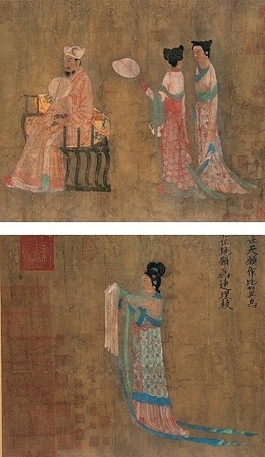 Two paintings by Tang dynasty artist Zhang Xuan