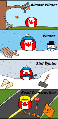 polandballcomics:  The Four Seasons of Canada via reddit  LMAO SO DAMN TRUE