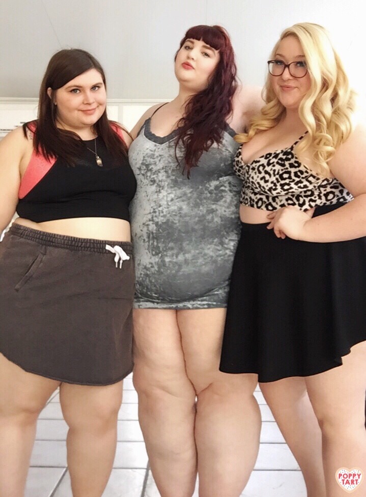 poppytartofficial:Being fat and adorable with @woodsgotweird and @bbwmarzipan 💖