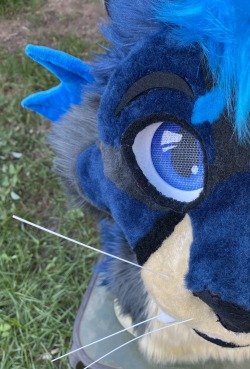 Custom protogen fursuit head made it - Thunderhowl Studios