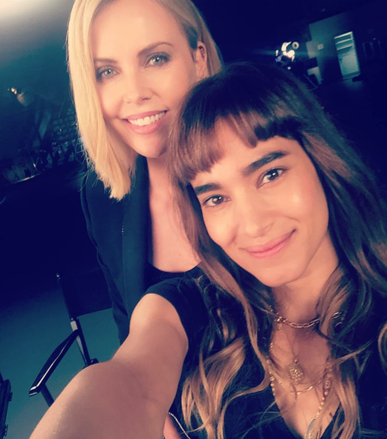 brittanynicki:  Sofia Boutella and Charlize Theron doing press for Atomic Blonde