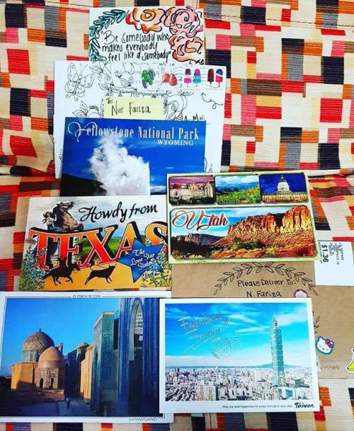  Incoming : 210718 ✉Received a letter from my new American penpal. Also received postcards of Wyomin