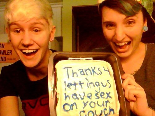 Porn Pics catsandcunts:  We made a cake for our friends